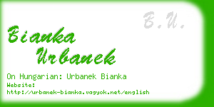 bianka urbanek business card